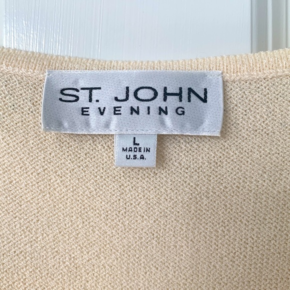 St. John Evening knit shell with rhinestones.  Size Large - Picture 2 of 3